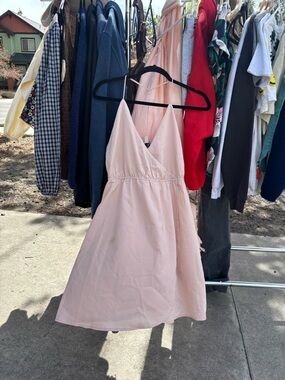 Women's Blush Pink Halter Summer Dress